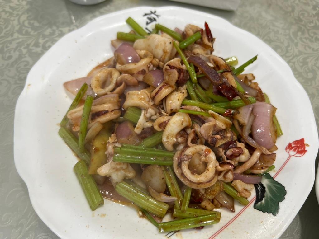 Stir-fried squid